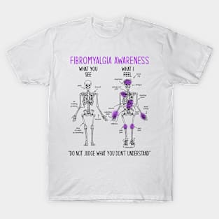 Fibromyalgia Awareness Skeleton T-Shirt